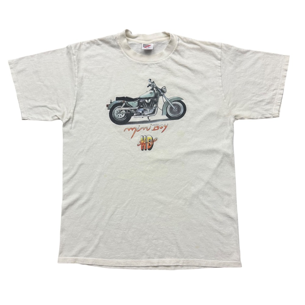 Vintage Harley Davidson Shop Paris France Biker Motorcycle T-Shirt Tee Jerzees